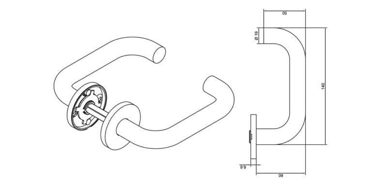 ASSA ABLOY — İç Kapı Kolları - AHW500UU00