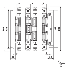 SFS Gizli Menteşe W-TEC 3D SLIM